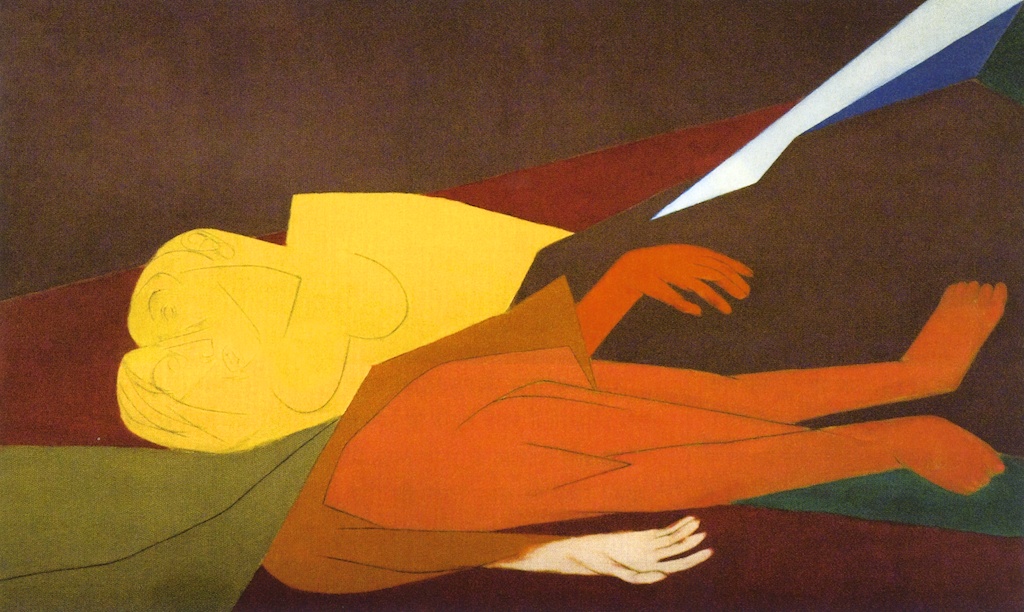 Тайеб Мета. Човешки пейзаж, 1976. • Маслени бои, платно, 175 x 105 cм. 