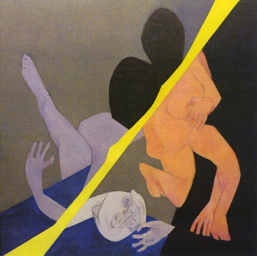 Тайеб Мета. Диагонали, 1973. • Маслени бои, платно, 175 x 175 cм.